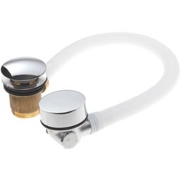 Aqualisa Options Chrome Round Head Bath Overflow Filler Tap  With Waste