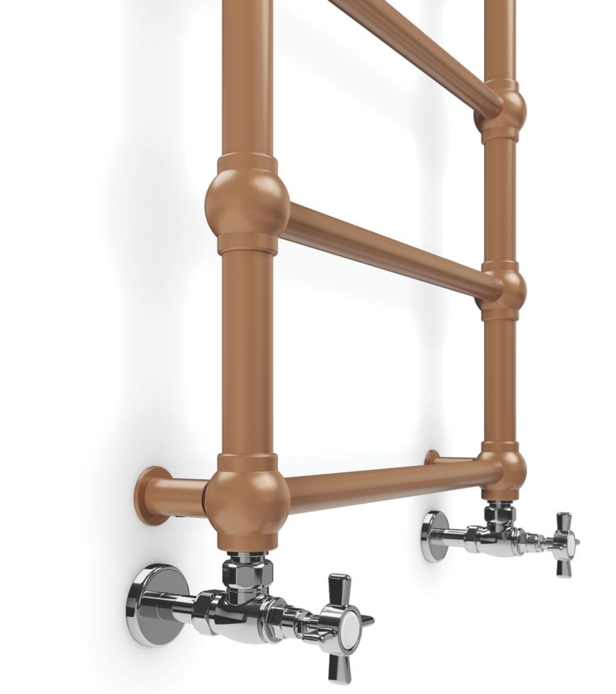 Terma Retro Designer Towel Rail 1170mm x 504mm Copper 1051BTU - Screwfix