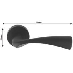 Carlisle Brass Sintra Door Handle Pair Matt Black