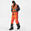 Regatta Pro Hi-Vis Over Trousers Elasticated Waist Orange / Navy Large 30" W 31" L
