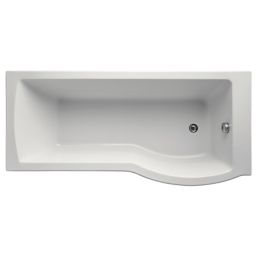 Ideal Standard Giovo Curve Shower Bath Right-Hand Acrylic No Tap Holes 1700mm