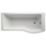 Ideal Standard Giovo Curve Shower Bath Right-Hand Acrylic No Tap Holes 1700mm