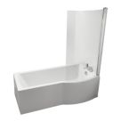 Ideal Standard Giovo Curve Shower Bath Right-Hand Acrylic No Tap Holes 1700mm