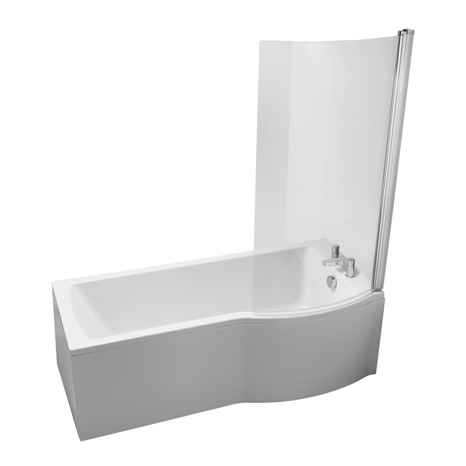 Ideal Standard Giovo Curve Shower Bath Right-Hand Acrylic No Tap Holes 1700mm (253JY)