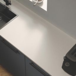 Wilsonart Matt White Stone Effect Laminate Upstand 3000mm x 100mm x 20mm
