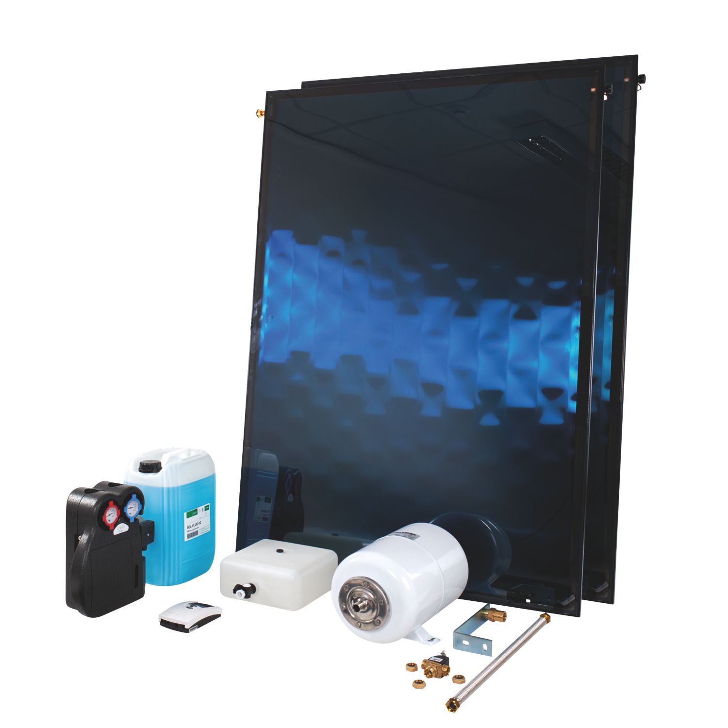 Joule Cylinders Navitas 1.61kW 2 Panel On-Roof Thermal Solar Panel Kit With Tile Roof Kit (253PG)