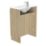 Newland  Double Door Floor Standing Vanity Unit with Basin Effect Natural Oak 600mm x 370mm x 840mm