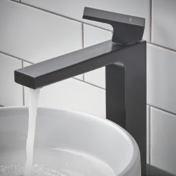 Hansgrohe Vernis Shape 190 Matt Black 250mm Standard Lever Mono Basin Mixer Tap