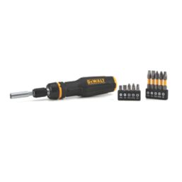 DeWalt DWHT68001-0 Ratchet MaxFit Telescopic Multi-Bit Screwdriver Set 11  Pieces - Screwfix