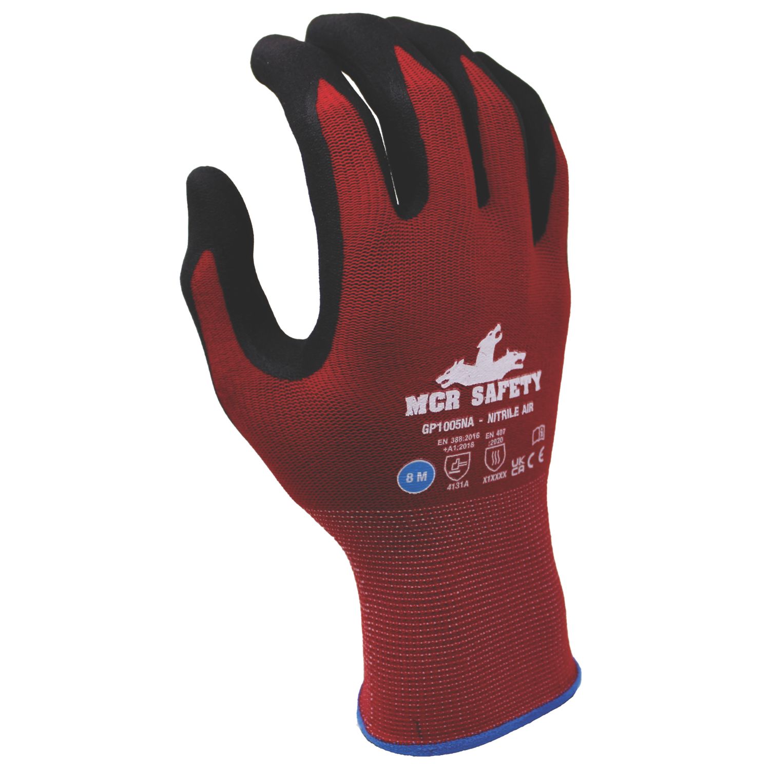 MCR Safety GP1005NA General Handling Gloves Red/Black X Large 1 Pair (253YM)
