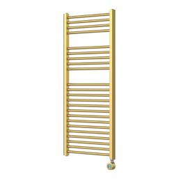 Flomasta 1100mm x 500mm 853BTU Gold Flat Electric Towel Radiator