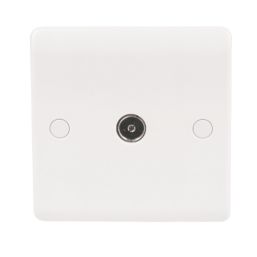 LAP  1-Gang Coaxial TV Socket White