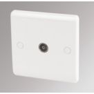 LAP  1-Gang Coaxial TV Socket White