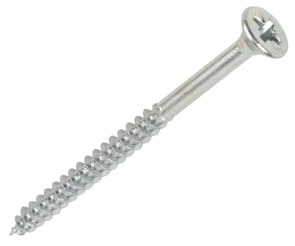 Silverscrew PZ DoubleCountersunk SelfTapping Multipurpose Screws 6mm x 90mm 100 Pack Screwfix