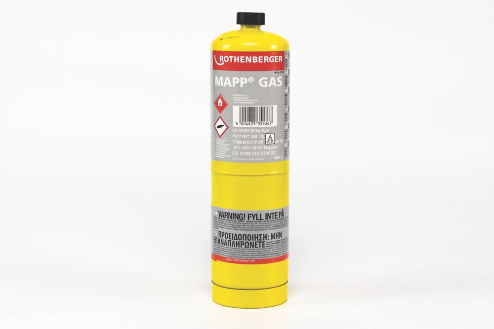 Rothenberger Mapp Mapp Disposable Gas Cylinder 400g Screwfix 