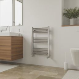 Azur 700mm x 500mm 672BTU Chrome Flat  Towel Radiator