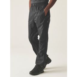 Regatta Active Waterproof  Overtrousers Black Large 35.8" W 31" L