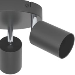 Eglo Reciso-E Round 3-Light Spotlight Black