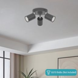 Eglo Reciso-E Round 3-Light Spotlight Black