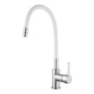 Refurb  Piasa   Pull-Out Spray Mixer Kitchen Tap Chrome & White
