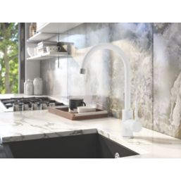 ETAL Sorrento Single Lever Kitchen Mixer Tap Matt White