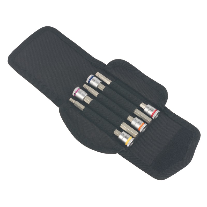 Wera 8740 A HF 1 1/4" Drive Hex-Plus Zyklop Bit Socket Set 5 Pieces