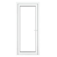 Crystal  1-Panel 1-Clear Light LH White uPVC Back Door 2090 x 840mm
