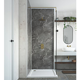 Splashwall Welsh Slate Bathroom Wall Panel Matt Grey 1210mm x 2420mm x 11mm