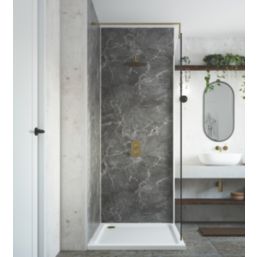 Splashwall Welsh Slate Bathroom Wall Panel Matt Grey 1210mm x 2420mm x 11mm