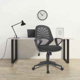 Nautilus Designs Lattice Medium Back Task/Operator Chair Black