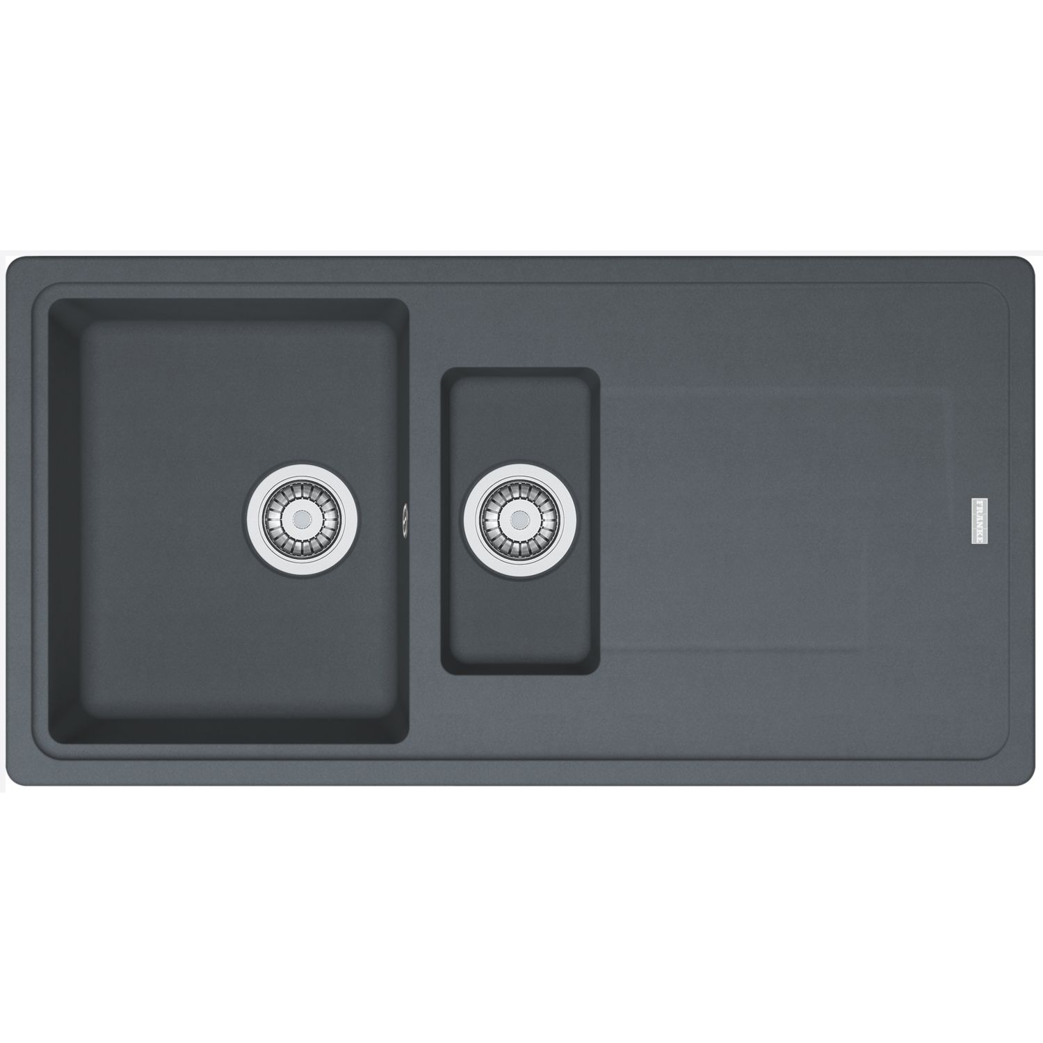Franke Titan 1.5 Bowl Composite Kitchen Sink Graphite Reversible 970mm x 500mm (254PY)