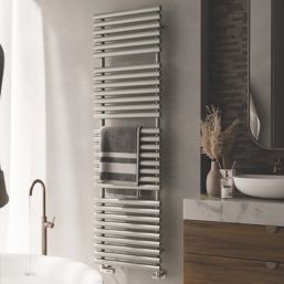 Terma 1800mm x 520mm 3454BTU Grey / Silver Flat Designer Towel Radiator