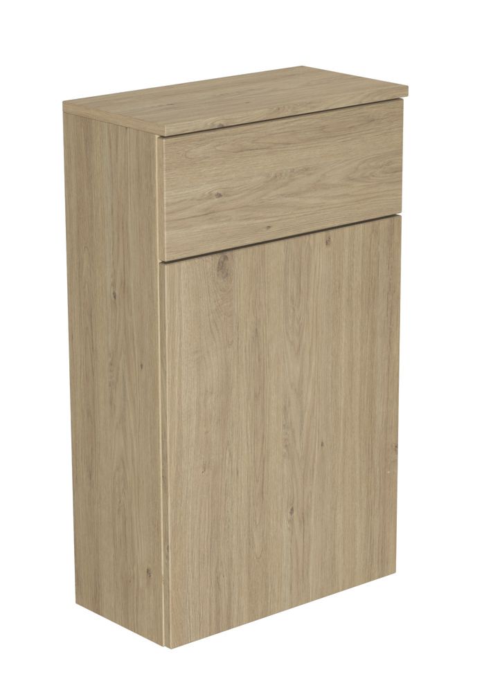 Newland Floorstanding WC Unit Natural Oak Effect 500mm x 2450mm x 850mm ...