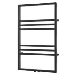 Towelrads 800mm x 500mm 1095BTU Black Flat Designer Towel Radiator