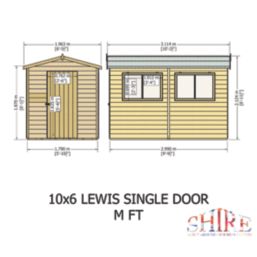 Shire  6' x 10' (Nominal) Apex Shiplap Timber Workshop