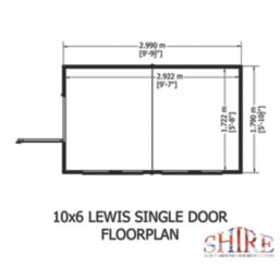 Shire  6' x 10' (Nominal) Apex Shiplap Timber Workshop