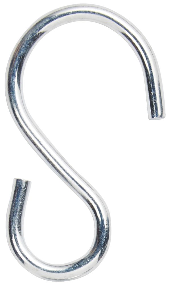 Value Pack 'S' Hooks 100mm Zinc Plated Pack Of 2 Kitchen 0976