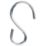 Diall S-Hooks Zinc-Plated 90 x 6mm 2 Pack