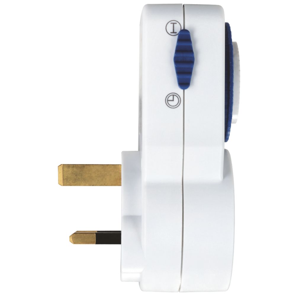 Masterplug TMS24 Mechanical Plug-In & Plug-Through Timer - Screwfix