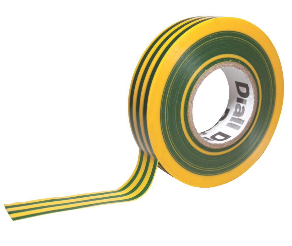 Diall  Insulating Tape Green / Yellow 33m x 19mm