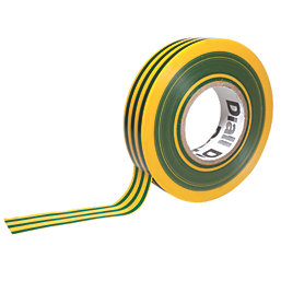 Diall  Insulating Tape Green / Yellow 33m x 19mm
