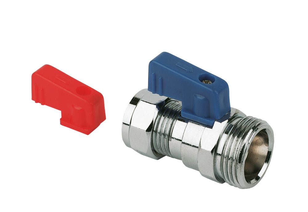 thumbnail interactive-video image 1 of 1/4 Turn Washing Machine PEX A Valve - 1/2 Inch Inlet - Standard Fit - Red Or Blue 1 of 3