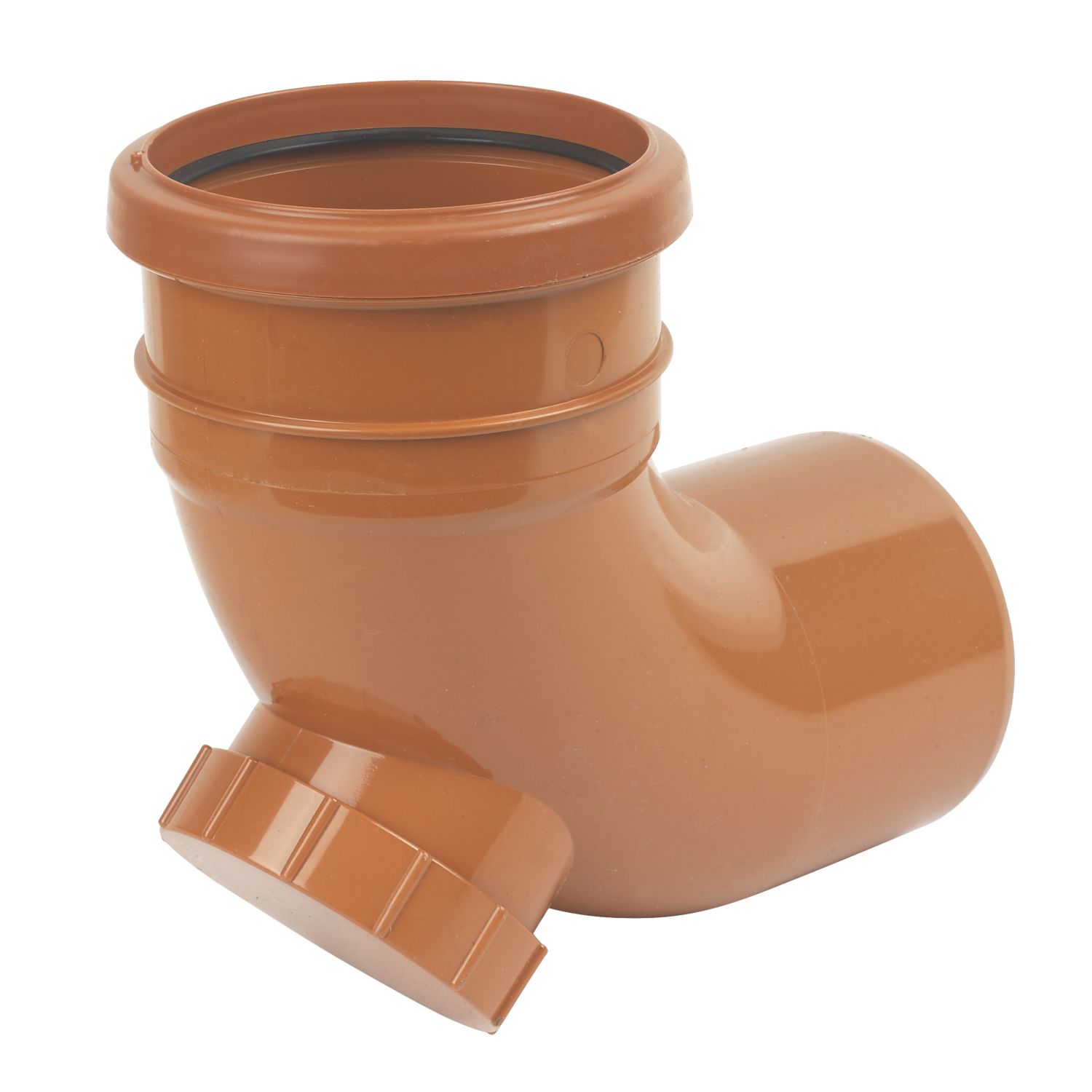 FloPlast Push-Fit 87.5° Single Socket Access Bend 110mm (25567)
