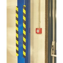 Mottez  Dark Grey/Yellow Protective Foam Angle Curved Shaped Section 40mm x 750mm x 40mm