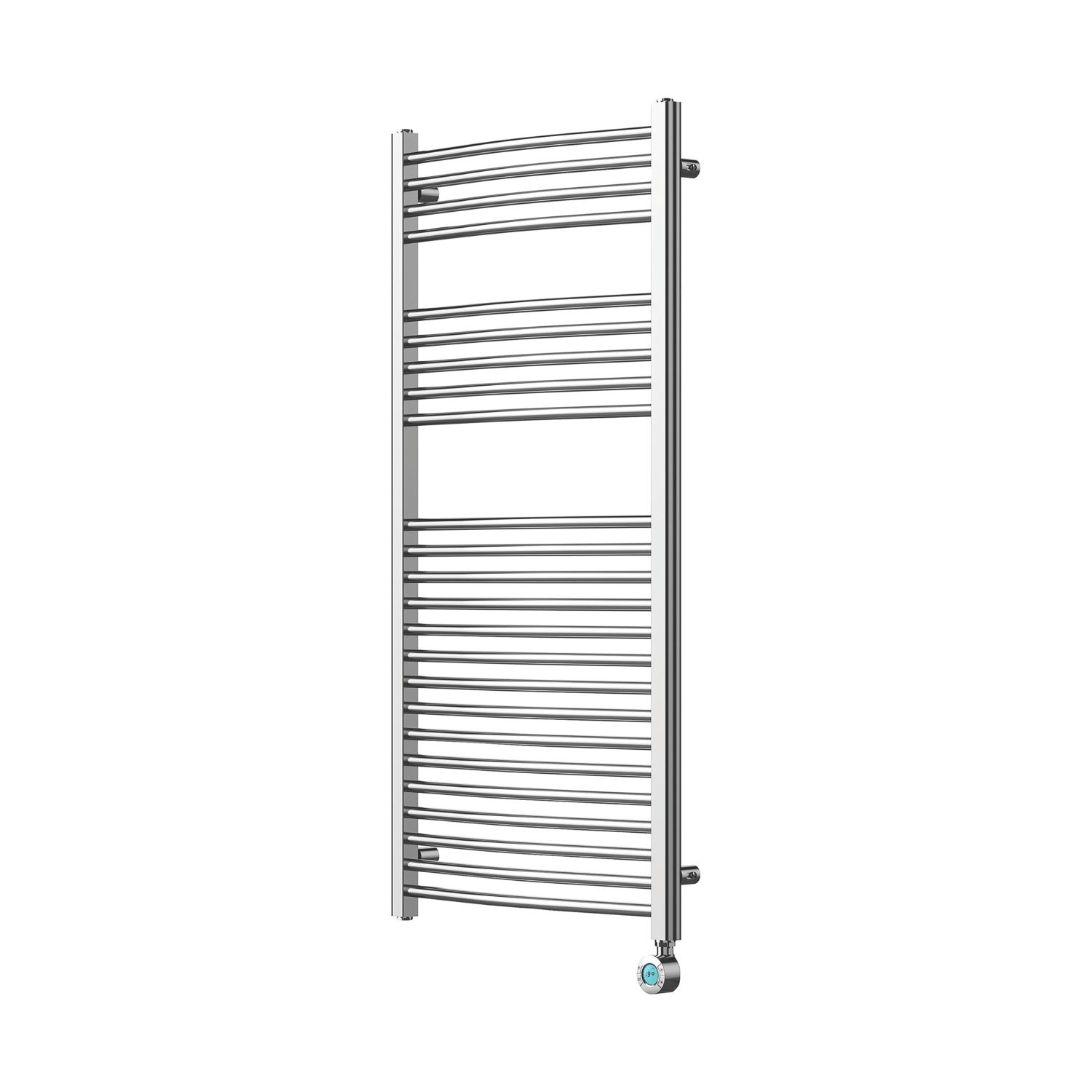 Flomasta 1200mm x 600mm 1364BTU Chrome Curved Electric Towel Radiator (255CL)