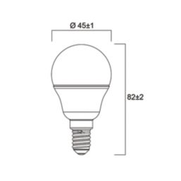 Sylvania Toledo E14 Mini Globe LED Light Bulb Frosted 470lm 4.2W 4 Pack