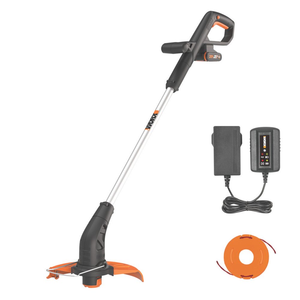 Worx WG157E  20V 1 x 2.0Ah Lithium PowerShare  Cordless Grass Trimmer - 10