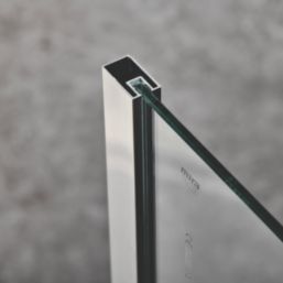 Mira Elevate Semi-Frameless Chrome Mini Bathscreen Static Panel  300mm x 1450mm