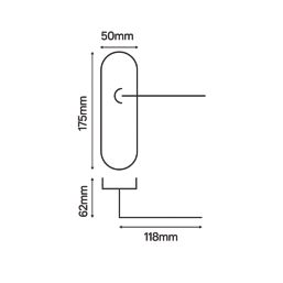Smith & Locke Blyth Fire Rated Latch Lever Door Handles Pair Brushed Nickel