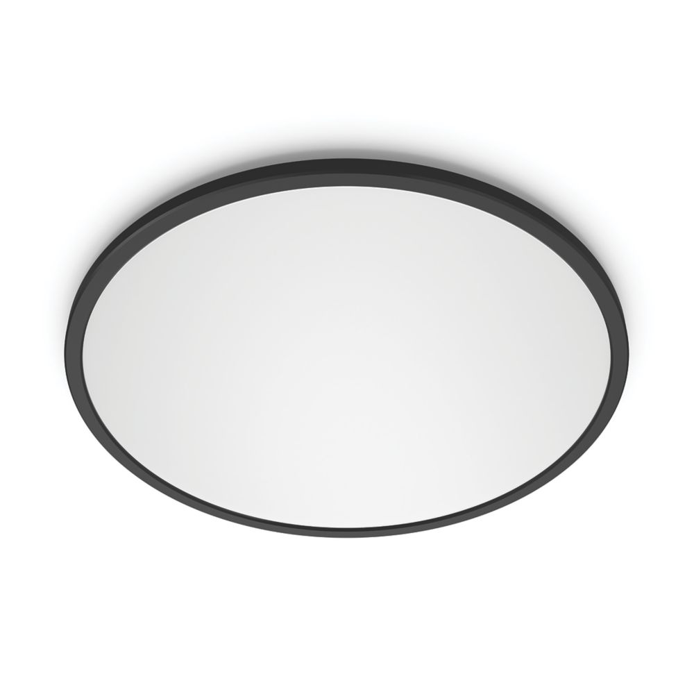 Philips SuperSlim LED Ceiling Light IP20 Black 18W 1500lm Screwfix